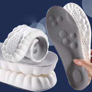 4D Cloud Technology Breathable Insole Soft Comfort Insoles Shock Absorbing Orthotic Shoe Supports Elastic Running Shoes Insert for All-Day Wear