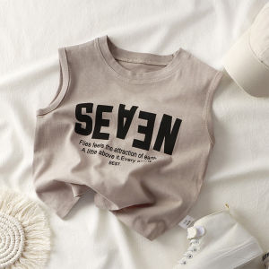 ChoiFoo Choifoo 2025เสื้อยืดเด็กเสื้อคอตตอนบริสุทธิ์เสื้อยืดแขนแขนสั้นคอกลม MODE Korea ตัวหนังสือสำหรับเด็กผู้ชายและแขนกุดสำหรับเด็กผู้หญิงเสื้อลำลองทรงหลวมบางสำหรับฤดูร้อน