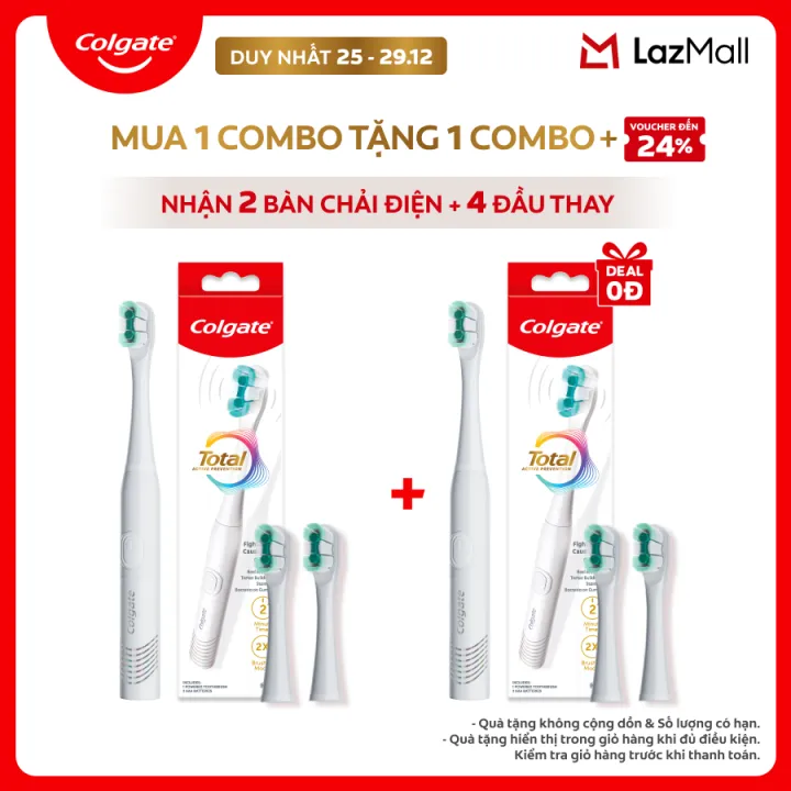 [Chỉ 25-29.12_Mua 1 Combo tặng 1 Combo] Bàn chải điện Colgate Total ...