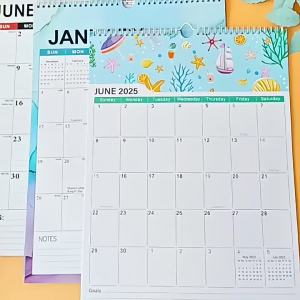 LZD  Hot Sale 2025 Year English Calendar Simple Schedule Countdown Multi-Country Holiday Wall Calendar