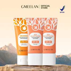 Paket GMEELAN 3PCS Set Gel Eksfoliasi 50g+2 Krim Sea Buckthorn Gluta Lazy Cream 30g / NASA GROSIR