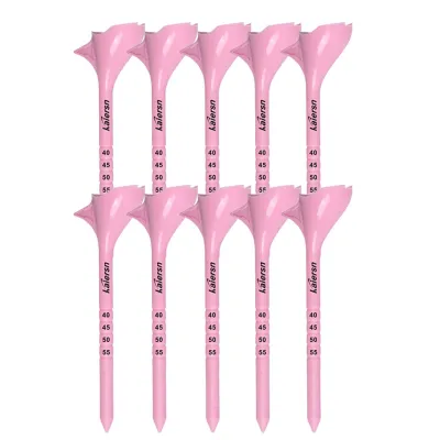 10Pcs Plastic Golf Tees 10 Degree Oblique Insertion Design Colorful Tees Reduce Friction & Increase Distance 83mm Serving Pins Professional Practice Training Golf Ball Holder Golf Accessories Golf Lover Gift