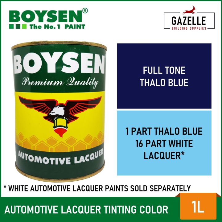 Boysen Automotive Lacquer Tinting Color Thalo Blue B1304 - 1L | Lazada PH