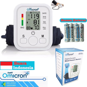 Sumber BW-3205 Tensimeter Digital Alat Tensi Darah / Pengukur Tekanan Darah Voice Indonesia 4 Batrei