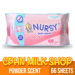 Nursy Baby Wipes Powder Scent 66 Sheets