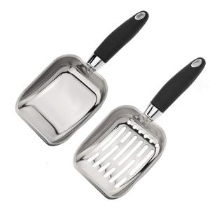 Loại nặng kim loại Mèo cát scooper 2PC không chải lông thú cưng Phụ kiện thiết kế