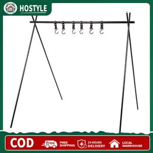 【Chinatera】 Aluminum Alloy Camping Hanging Shelf Foldable Portable Triangle Shelf Hanger Lightweight Multifunctional for Picnic Barbecue for Hiking Backpacking