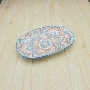 จาน จานเซรามิค จานเปล ทรงรี ขนาด 5.75 x 9.25 นิ้ว มีให้เลือก 8 ลาย