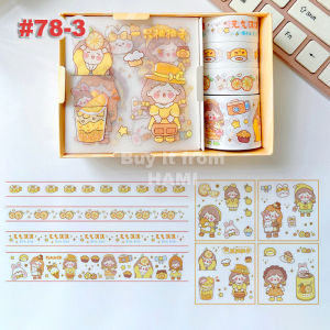 Washi tape phim hoạt hình dễ thương pastel  trang trí sổ tay planner scrapbook bullet journal… [ 078 ]