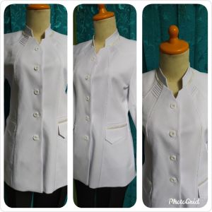 ATASAN SAJA BAJU BLAZER ATASAN PEMDA PDH DINAS GURU WARNA PUTIH POLOS KODE  210