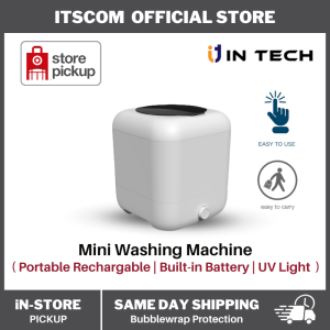 Mini Washing Machine Portable Rechargable Built in Battery UV Light Small Socks Underwear Washing Machine Portable