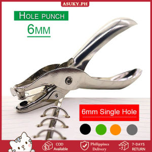 COD【Local Deliver】3PCS Metal Hole Puncher Circle 6MM Single Hand Held Ticket Punch Scrap Booking Punches