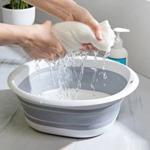 Silicone Basin Washable Basin Foldable Portable Wash Basin Laundry Basin for Travel and Home
