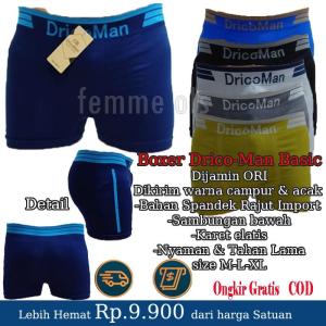 Femme OLs- Paket 3 Pcs CD Celana/ Pakaian Dalam Boxer Pria Drico Man Premium Murah berkualitas stay at home