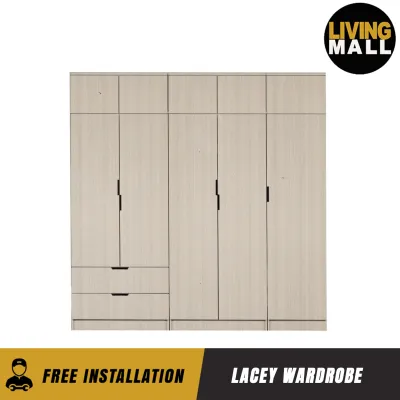 Living Mall Lacey Series Customizable Modular Wardrobe up to 10-Door in 4 Colours