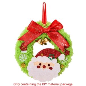 GAOSU Elk DIY Christmas Wreath Pendant Snowflake Santa Claus Christmas Toy House Decoracion Penguin Xmas Non-Woven Charms Kindergarten