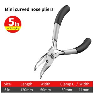 MILDGLOW 1Pcs Diagonal Jewelry Making Plier Nose Pliers Round Bent Wire Cutting Pliers 5 Inch Mini Pliers For DIY Small Jewelry