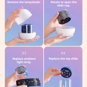 Dream World Hd Projection Audio Night Light Starry Sky Music Projector Light With Bluetooth Speaker Bedroom Decor Gift