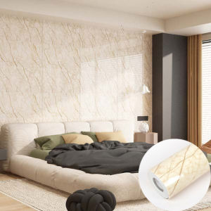 wallpaper marble foam premium glosy tebal 2mm lebar 120cm panjang 3meter