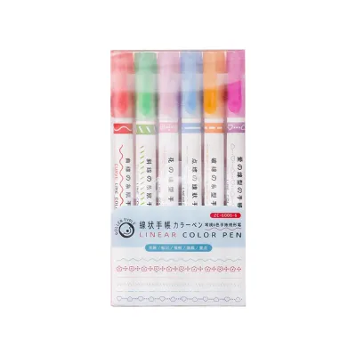 COD PULPEN 1SET ISI 6PCS / PEN HIGHLIGHTER / HIGHLIGHTER BENTUK GARIS MULTI WARNA / DIY STATIONERY HIGHLIGHTER WARNA PASTEL