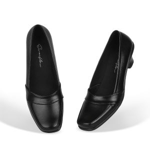 Rev Store - Sepatu Pantofel Kerja VEW23 Wanita Kulit Sintetis 4cm