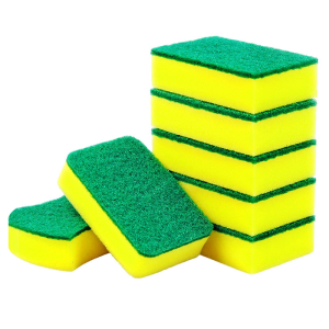 Double Sided Kitchen Dish Scrub Sponge Heavy Duty Scrubber For Hard Greases High Density Foams Long Lasted Cleaning Tool