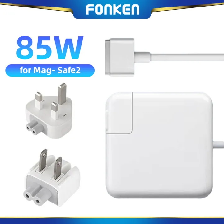 FONKEN 85W Power Adapter Compatible for MacBook Air/Pro Magsafe 2 T Magnetic US/UK Plug Charging Adapter Charger