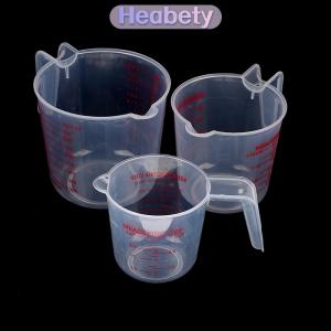 Heabety Cốc đo bằng nhựa trong suốt đĩa đo chất lỏng Cân nhựa 250 500 1000ml