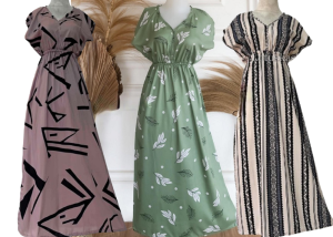 Anto Shop ID - Dress Daster Manohara Bali Panjang Hirumi Kain Lembut Nyaman Bahan Rayon Motif