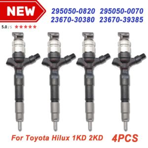 4PCS NEW 23670-30380 Diesel Nozzle 295050-0820 23670-39385 Fuel Injector 295050-0070 for Toyota Hilux 1KD 2KD