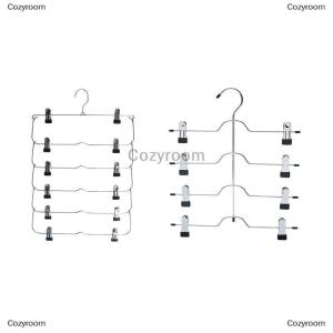 [COD] Cozyroom 6-Tier Skirt Pants Shorts Hangers Space Saving No Slip Storage Metal Skirt Rack