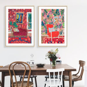 2 ชิ้น กรอบรูปศิลปะที่วาดด้วยมือแบบย่อๆมีให้เลือกหลายรูปแบบและขนาดติดตั้งง่ายไม่ต้องเจาะผนัง