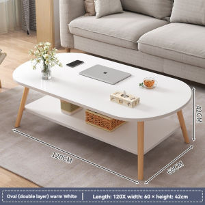Simple living room coffee table round table small household simple multifunctional oval coffee table / dining table