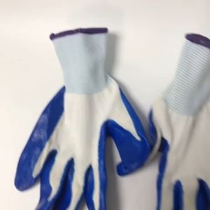 Rubber Dotted Cotton Safety Gloves Durable Non-Slip Work Gloves for Construction