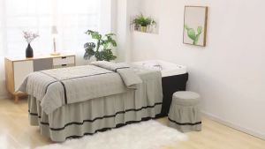 Khăn Trải Giường Trị Liệu Đầu Giường Gội Đầu Ga Trải Giường Trị Liệu Vật Lý Trị Liệu Massage Có Cám Trà