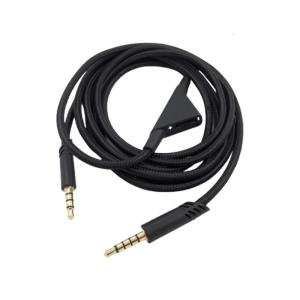 สายหูฟังที่มีการควบคุมระดับเสียงปลั๊ก3.5มม. สำหรับ Astro A10 A30 A40หูฟังเกมสายเคเบิลต่อโทรศัพท์ถัก3.5มม. แบบสากล
