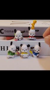 Kawaii Mini Pochacco Anime 5pcs/set Sanrio Action Figure Cute Cake Decor Model Ornament Pvc Toys for Children Gift Accessories