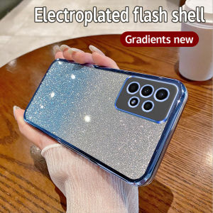 Ốp điện thoại cho Samsung A13 A23 A32 A33 A52 a52s A53 A72 A73 sang trọng mạ điện kim tuyến trong suốt Ốp điện thoại mềm