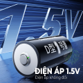 Pin đại sạc cổng USB Doublepow size D 1.5V dung lượng cao, Pin Sạc Cho Bếp Ga Đèn Pin Thiết Bị Công Nghiệp. 