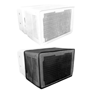 Easy Installation Window Air Conditioning Cover with Ventilation Mesh Maximizes Airflow & Prevents Clogs PVC Texture