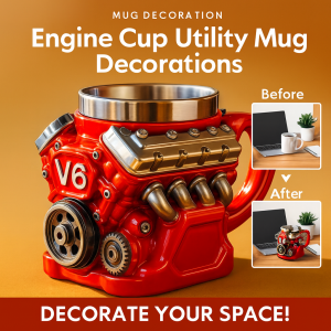 Vintage Theme Mugs Creative Engine-shaped Coffee Milk Tea Cup Home Decor Gift Box