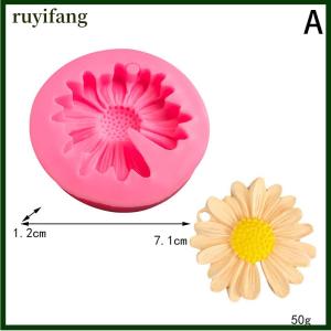 ruyifang แม่พิมพ์ซิลิโคนเทียนหอมรูปดอกเดซี่สบู่อโรม่าดอกทานตะวันแม่พิมพ์ปูนปลาสเตอร์ทำมือดอกไม้ทำด้วยมือแม่พิมพ์อบที่บ้าน