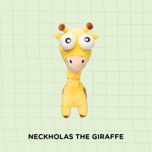 FuzzYard Neck Minnits Dog Plush Toy + 2 Squeakers | Play & Cuddle - 4 Fun Animal Designs