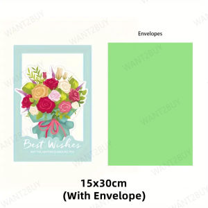 3D Teacher Mothers Day Pop Up Handmade Flowers Birthday Card Gifts Thank you Event Festive Greeting Hari Cikgu Ibu Kad