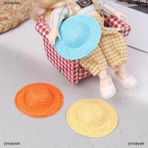 [COD] yixiayun 5Pcs Dollhouse Hand Weaved Straw Hat Doll Mini Colorful Hat Dollhouse Decoration Accessories For Kid Pretend Play Toys