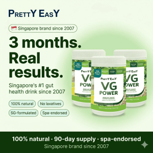Pretty Easy VG POWER Starter Bundle 3×300g 900g | 3-Month Gut Health Detox Prebiotic Fiber Singapore