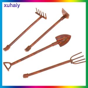 xuhaiy 1:12 dollhouse Miniature gardening Tools โลหะพลั่วชุดเฟอร์นิเจอร์