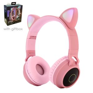 Christmas gift ideas Wireless Headset Cat Ear LED Light Headphone Music Headphones Girl Daughter Bluetooth Headset