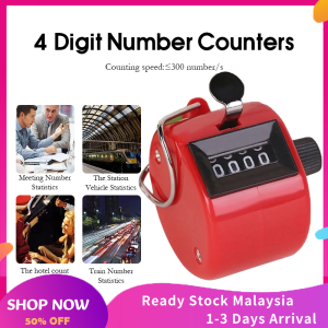 Hand Tally Counter 4 Digits Counts Golf Tally Click Counter Manual Digital Counter Pressing Counting Timer Golf Counter Training Counter (4 colors)