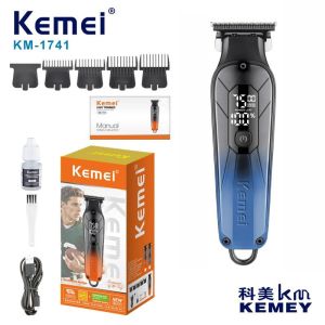 KEMEI KM-1741 DLC Coated Ceramic Blade 8000 RPM Cordless Metal Razor Blade Hair Trimmer